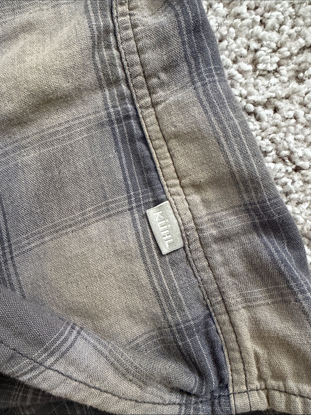 Kuhl Men's Brown and Gray Plaid Button-Down Shirt - Picture 6 of 7